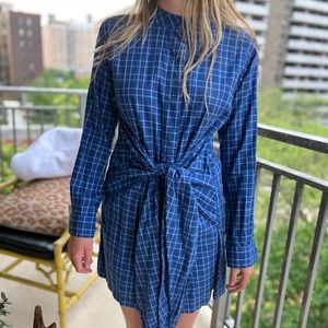 “Hell bitch” - blue checkered dress